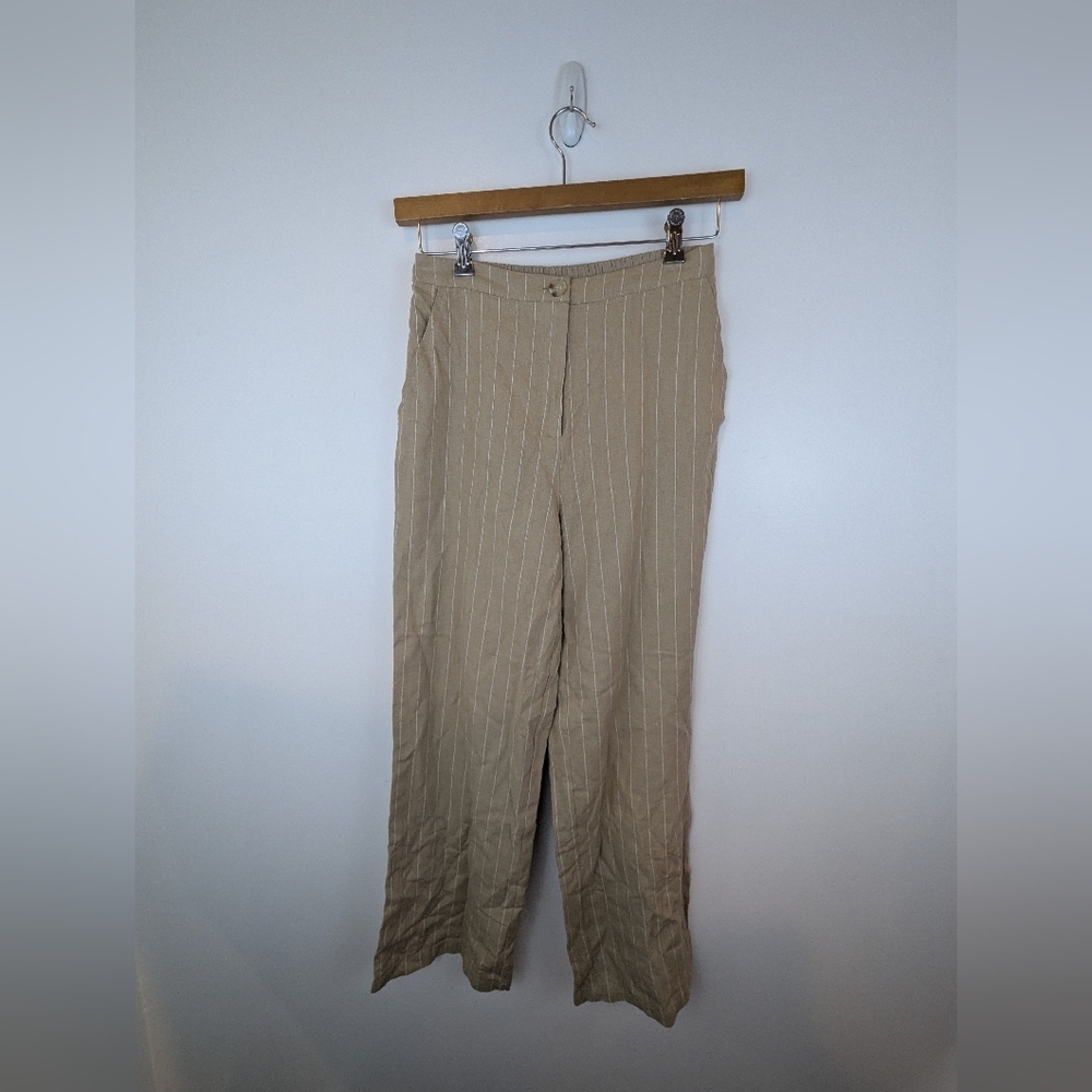 NWT Skies are Blue Linen Blend Wide Leg Trousers, Sz S